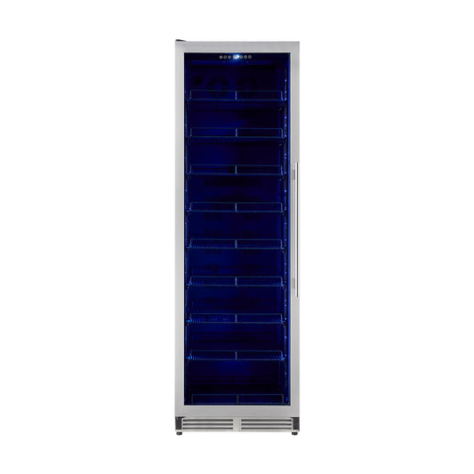 Forno Cesinali 24-Inch Built-In Beverage Cooler, 15.8 cu.ft, Stainless Steel, Dual Temperature Zones, LED Interior Lighting, Adjustable Shelves