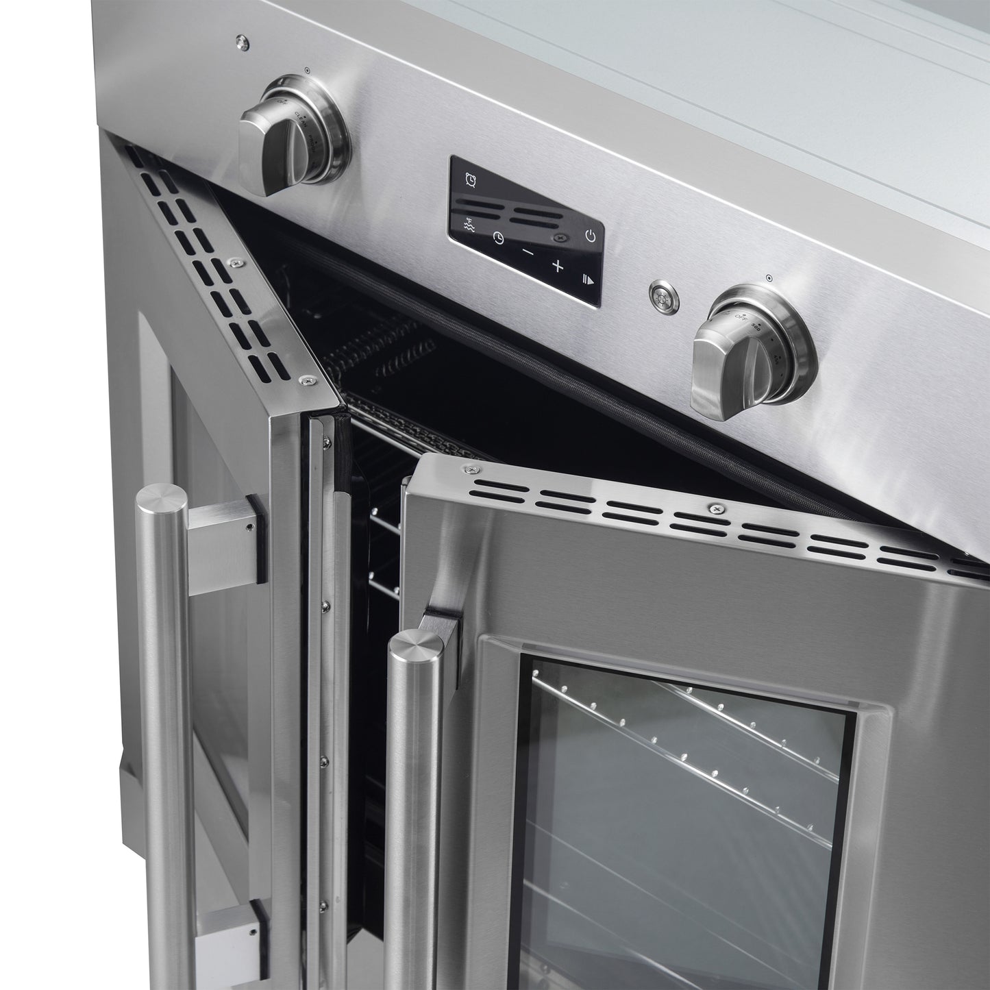 Forno Asti 30-Inch French Door Electric Wall Oven in Stainless Steel, 3.68 cu. ft. True Convection, 3,600W, Air Fry, Sous Vide, Self-Clean - Forno Appliances