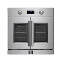 Forno Asti Four mural électrique à porte française de 30 pouces en acier inoxydable, 3,68 pi³ Convection véritable, 3 600 W, friture à l'air libre, sous vide, autonettoyant