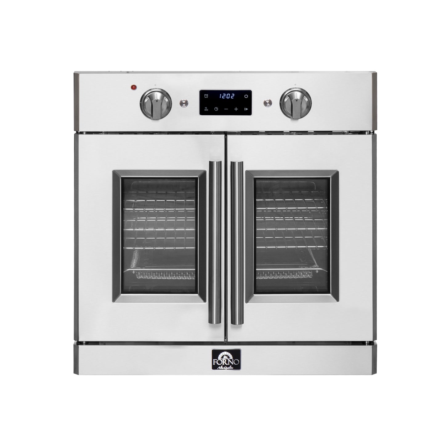 Forno Gallico 30-Inch Electric French Door Wall Oven, Stainless Steel, True Convection, Air Fry, Self-Cleaning - Forno Appliances