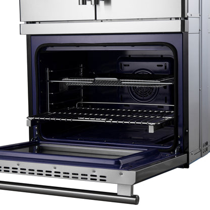 Forno Gallico 30-Inch Electric French Door Double Oven, Stainless Steel, Convection Cooking, Touch Control Panel, Self-Cleaning Function - Forno Appliances