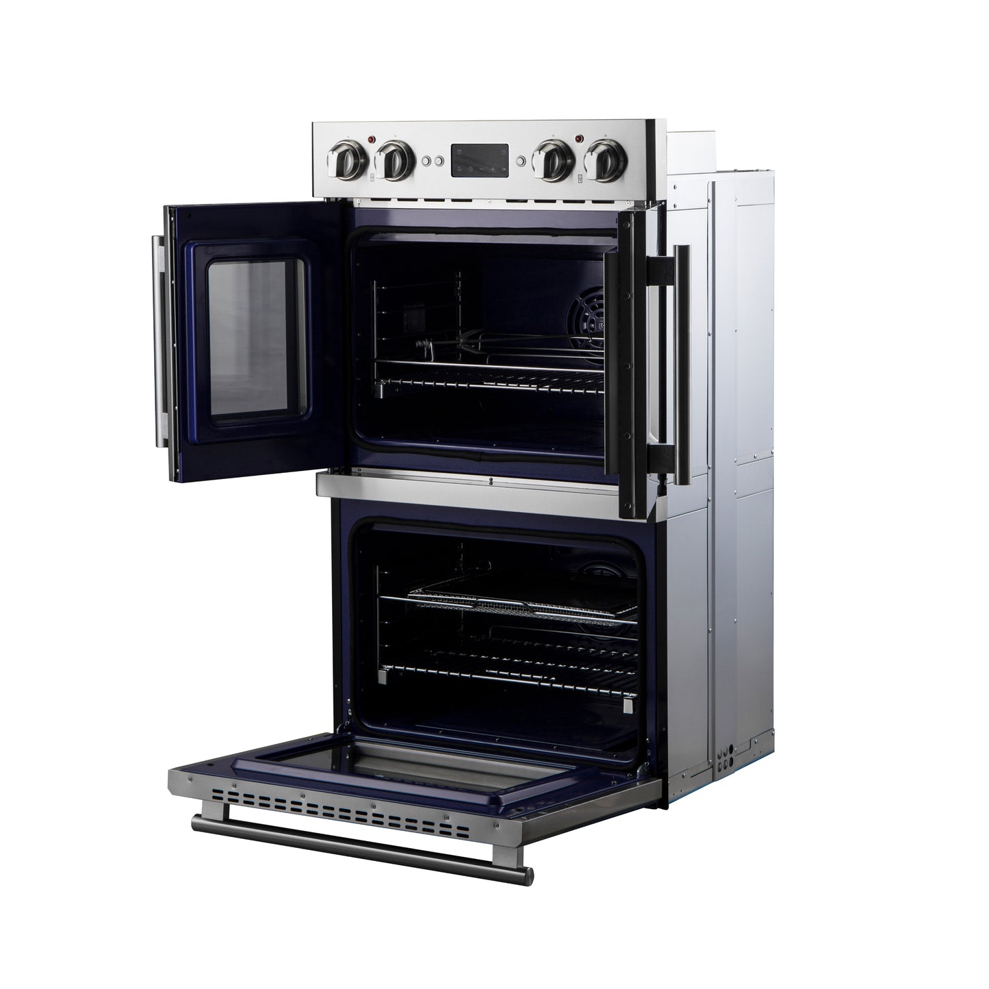 Forno Gallico 30-Inch Electric French Door Double Oven, Stainless Steel, Convection Cooking, Touch Control Panel, Self-Cleaning Function - Forno Appliances