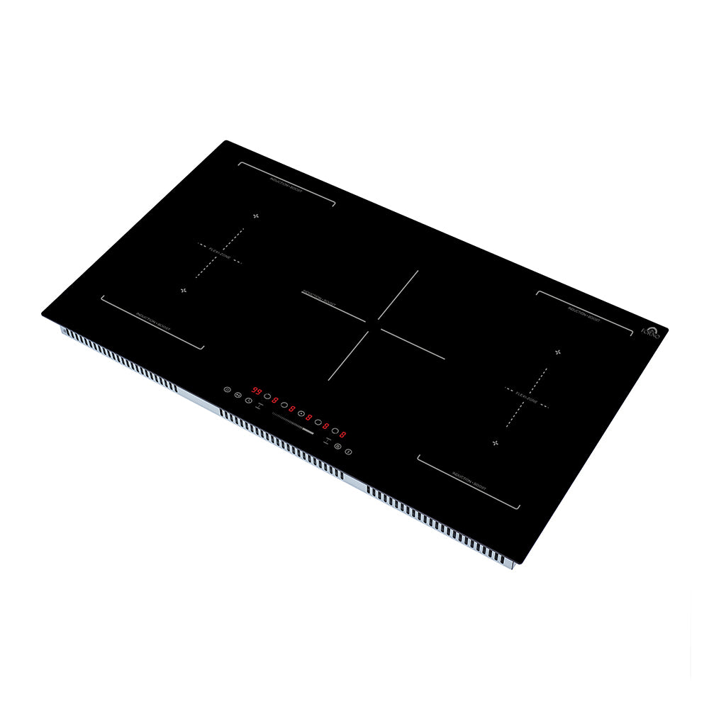 Forno Ornonzo 36-Inch Induction Cooktop, 5 Zones, 2 Flex-Zones, 10,200W Total Power, Touch Control, 9 Power Levels - Forno Appliances