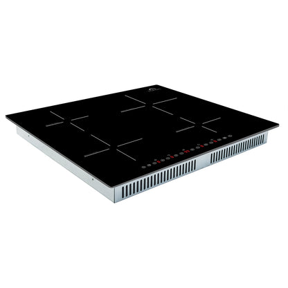 Forno Parco 24-Inch Induction Cooktop, 4 Zones, 7,200W Total Power, Touch Control, 9 Power Levels, Booster Function - Forno Appliances