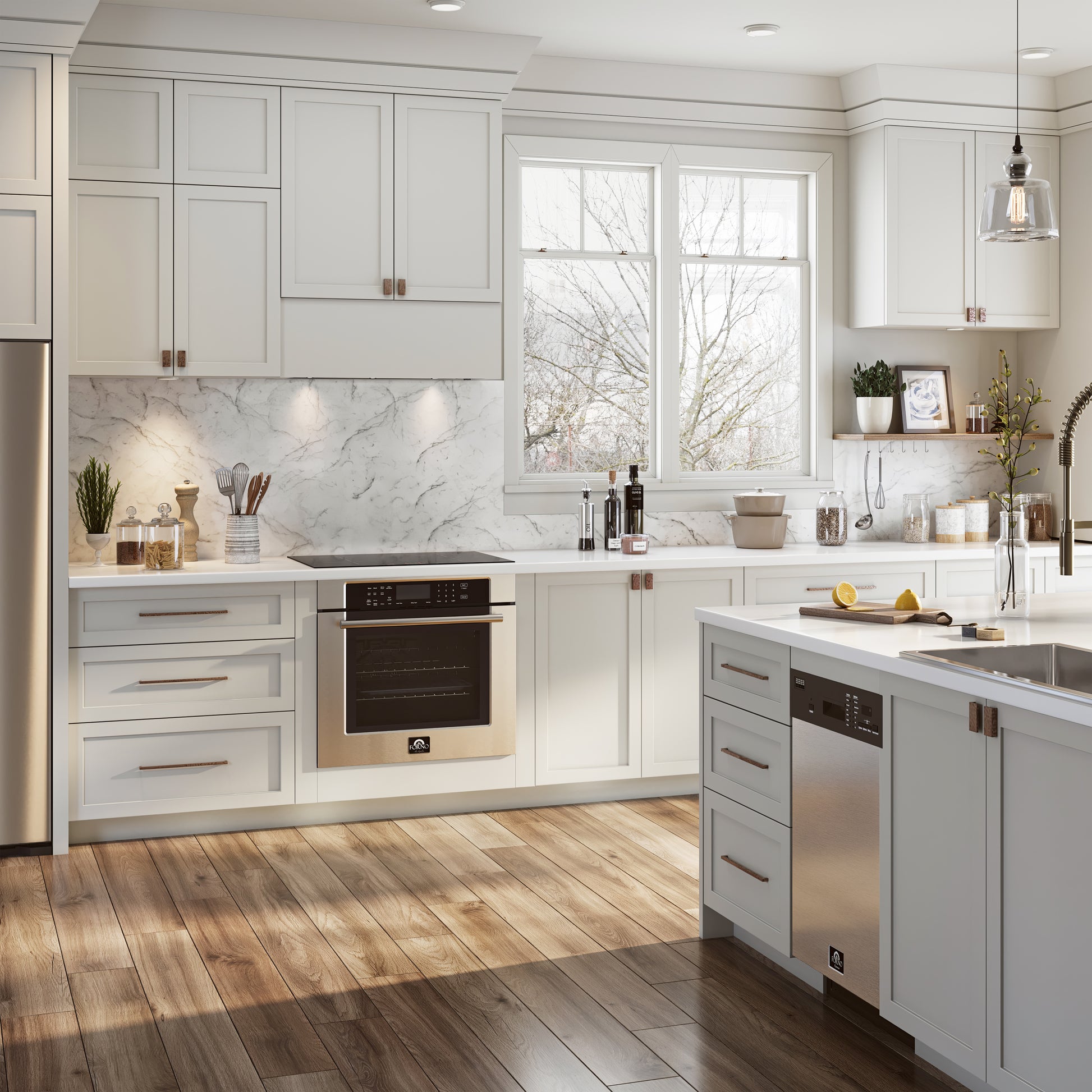 Forno Polo 18-Inch Built-In Stainless Steel Dishwasher, 8 Place Settings, ENERGY STAR Certified, 52 dBA - Forno Appliances