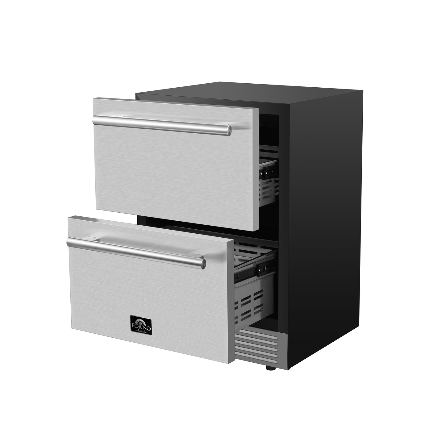 Forno Cosenza 24" Built-In Indoor/Outdoor Drawer Freezer with Ice Maker, 4.69 cu.ft. - Forno Appliances