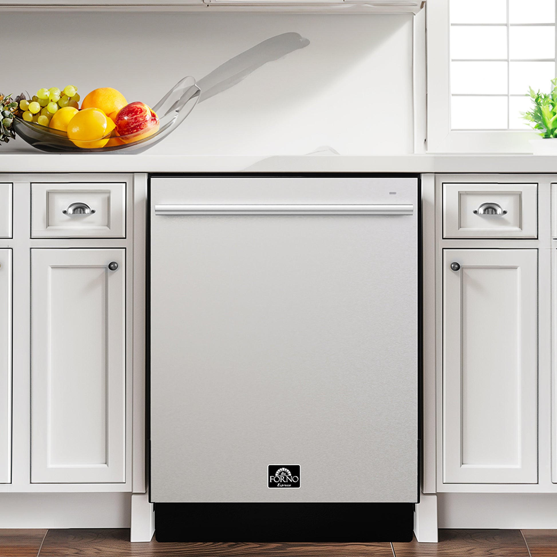 Forno Romano 24-Inch Built-In Dishwasher, Stainless Steel Finish, Stainless Steel Tub, 49 dBA, Energy Star Certified - Forno Appliances