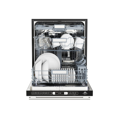 Forno Romano Espresso 24-Inch Built-In Dishwasher, White Finish, Stainless Steel Tub, 49 dBA, Energy Star Certified - Forno Appliances