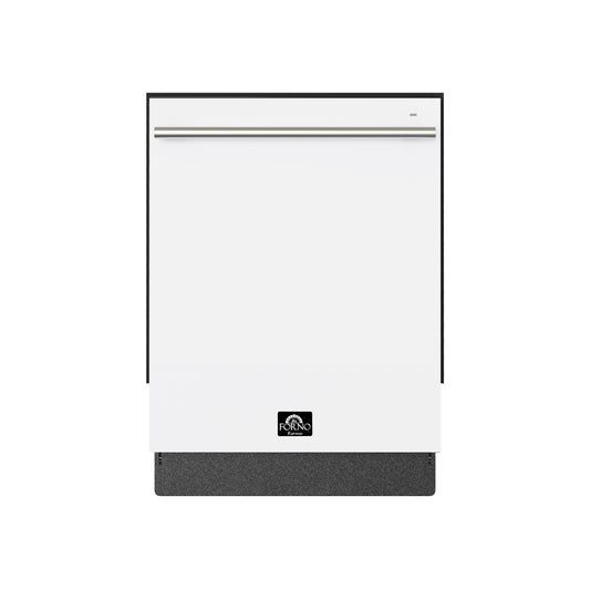 Forno Romano Espresso 24-Inch Built-In Dishwasher, White Finish, Stainless Steel Tub, 49 dBA, Energy Star Certified - Forno Appliances