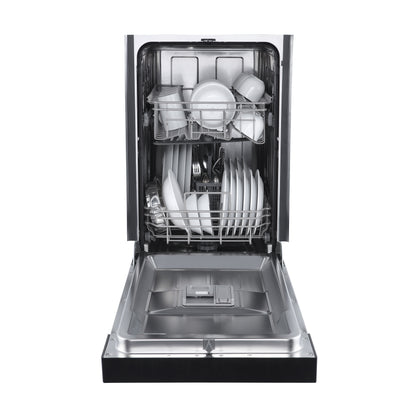 Forno Polo 18-Inch Built-In Black Dishwasher, 8 Place Settings, ENERGY STAR Certified, 52 dBA - Forno Appliances