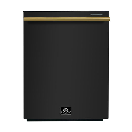 Forno Pozzo 24-Inch Built-In Tall Tub Top Control Dishwasher, Black, 49 dBA, Soil-Sensing Capable, ENERGY STAR - Forno Appliances