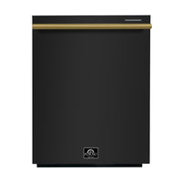 Forno Pozzo Lave-vaisselle à cuve haute intégrée de 24 pouces à commande supérieure, noir, 49 dBA, compatible avec la détection du sol, ENERGY STAR