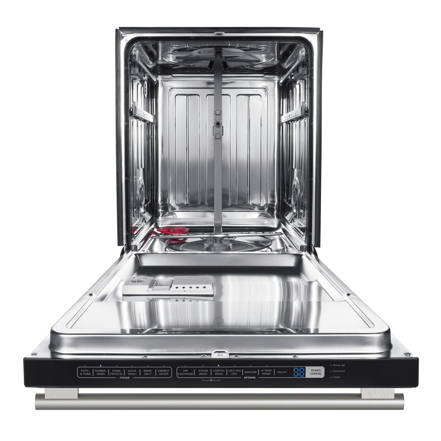 Forno Pozzo 24-Inch Built-In Tall Tub Top Control Dishwasher, Black, 49 dBA, Soil-Sensing Capable, ENERGY STAR - Forno Appliances
