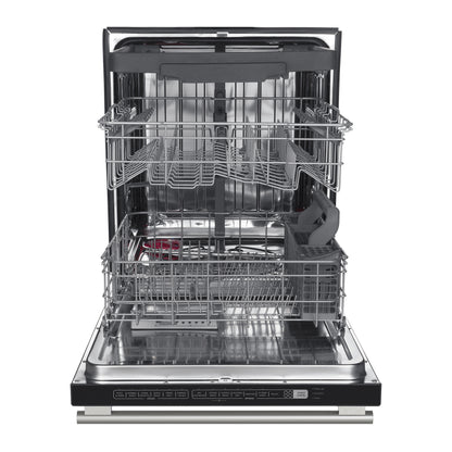Forno Pozzo 24-Inch Built-In Tall Tub Top Control Dishwasher, Black, 49 dBA, Soil-Sensing Capable, ENERGY STAR - Forno Appliances