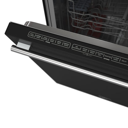 Forno Pozzo 24-Inch Built-In Tall Tub Top Control Dishwasher, Black, 49 dBA, Soil-Sensing Capable, ENERGY STAR - Forno Appliances