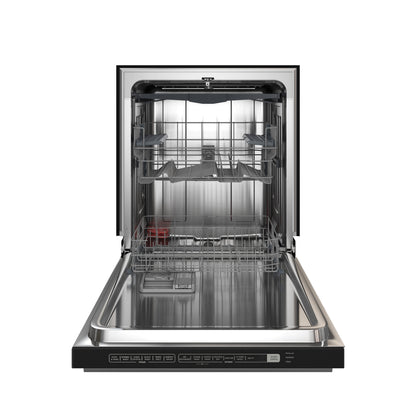 Forno Pozzo 24-Inch Built-In Tall Tub Top Control Dishwasher, Black, 49 dBA, Soil-Sensing Capable, ENERGY STAR - Forno Appliances