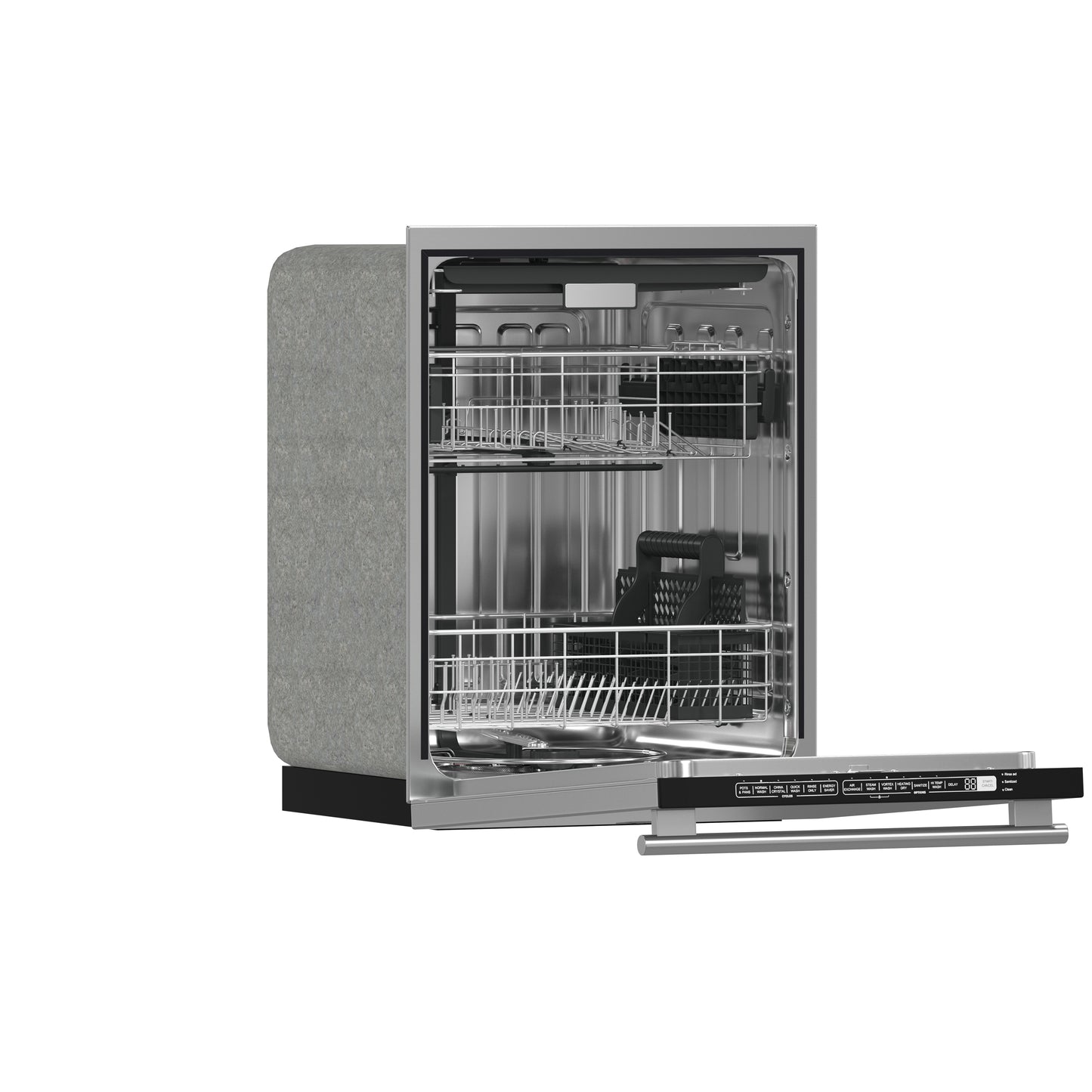 FORNO 5-Piece SS Kitchen Bundle - 48" Gas Range, 60" SxS Fridge, 48" Range Hood, 24" DW, 30" MW - Forno Appliances