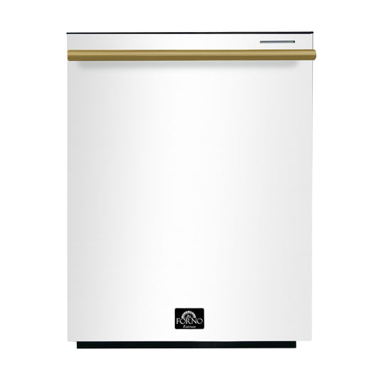 Forno Pozzo 24-Inch Built-In Tall Tub Top Control Dishwasher, White, 49 dBA, ENERGY STAR Certified - Forno Appliances