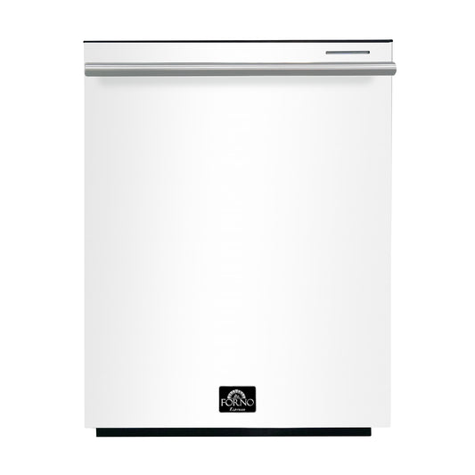 Forno Pozzo 24-Inch Built-In Tall Tub Top Control Dishwasher, White, 49 dBA, ENERGY STAR Certified - Forno Appliances