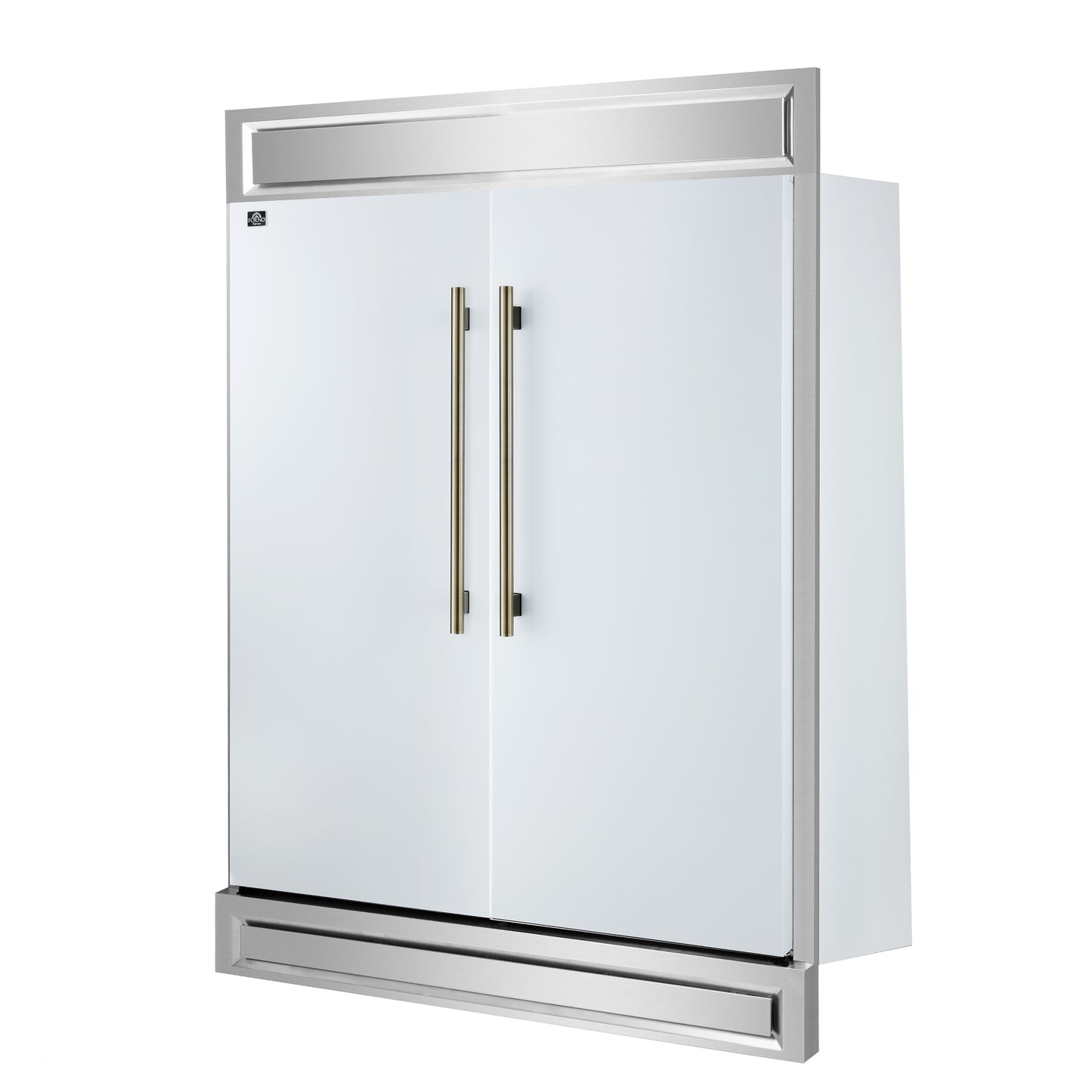 Forno Maderno 2-28-Inch Wide Convertible Refrigerator/Freezer in White, Decorative Trim, 27.2 cu.ft, 84-Inch High, ENERGY STAR Certified - Forno Appliances