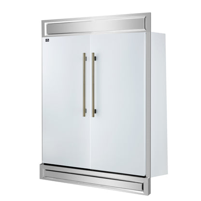 Forno Maderno 2-28-Inch Wide Convertible Refrigerator/Freezer in White, Decorative Trim, 27.2 cu.ft, 84-Inch High, ENERGY STAR Certified - Forno Appliances