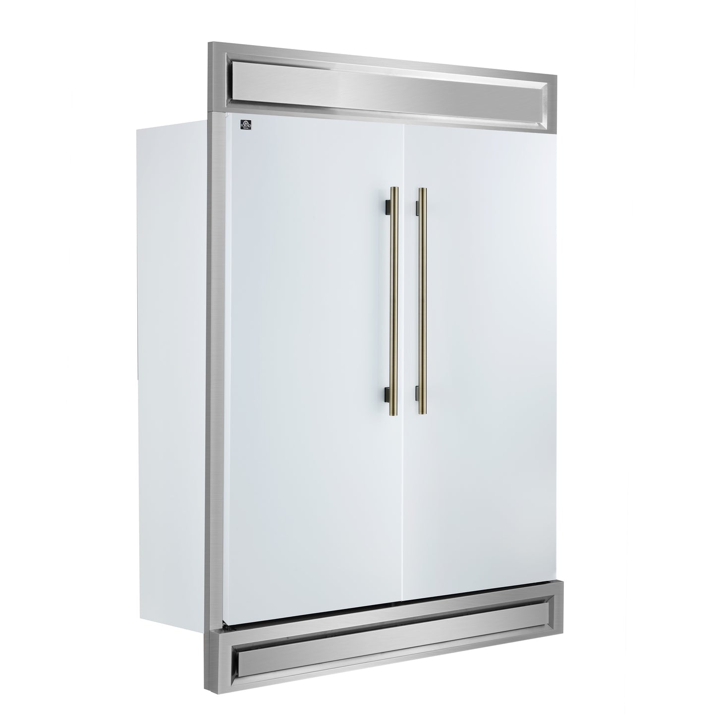 Forno Maderno 2-28-Inch Wide Convertible Refrigerator/Freezer in White, Decorative Trim, 27.2 cu.ft, 84-Inch High, ENERGY STAR Certified - Forno Appliances