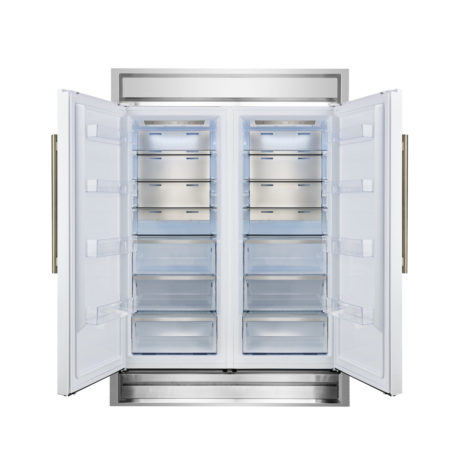 Forno Maderno 2-28-Inch Wide Convertible Refrigerator/Freezer in White, Decorative Trim, 27.2 cu.ft, 84-Inch High, ENERGY STAR Certified - Forno Appliances