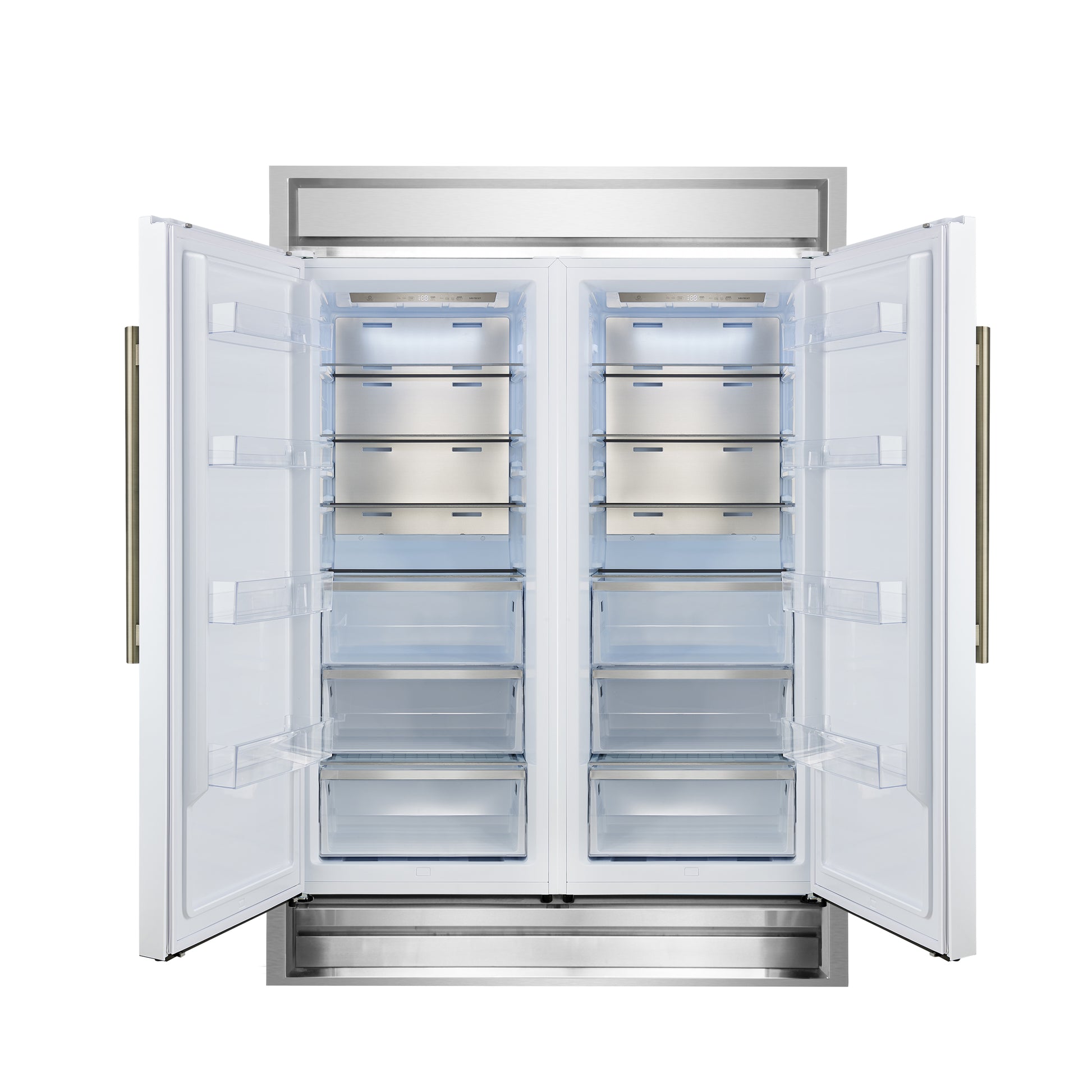 Forno Maderno 2-28-Inch Wide Convertible Refrigerator/Freezer in White, Decorative Trim, 27.2 cu.ft, 84-Inch High, ENERGY STAR Certified - Forno Appliances