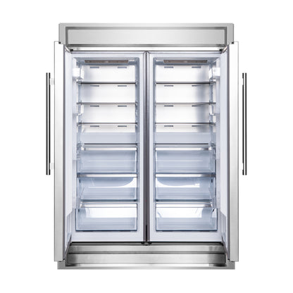 FORNO Premium 2-Piece Kitchen Bundle - Galiano 48" Stainless Steel Dual Fuel Range, Forno Maderno 2-28 " Wide Units with Decorative Trim - FBDL-017-03CAUS - Forno Appliances
