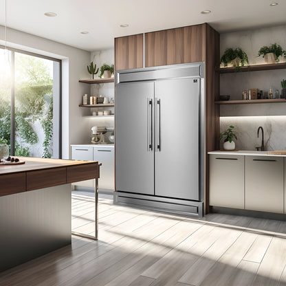 FORNO Premium 2-Piece Kitchen Bundle - Galiano 48" Stainless Steel Gas Range, Forno Maderno 2-28 " Wide Units with Decorative Trim - FBDL-018-03CAUS - Forno Appliances