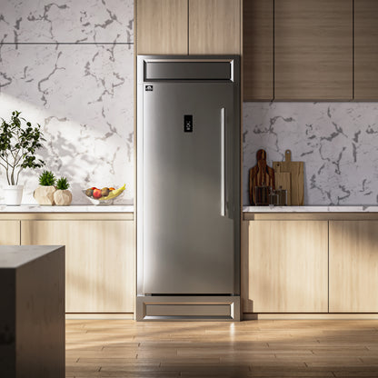 Forno Fortezza 32 Inch Left-Swing Freezer with Trim Kit, Stainless Steel, with Automatic Ice Maker - Forno Appliances