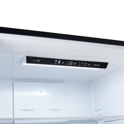 Forno Milano Espresso 31-Inch Bottom Freezer Refrigerator, Black, 17.2 cu.ft Capacity, Energy Efficient - Forno Appliances