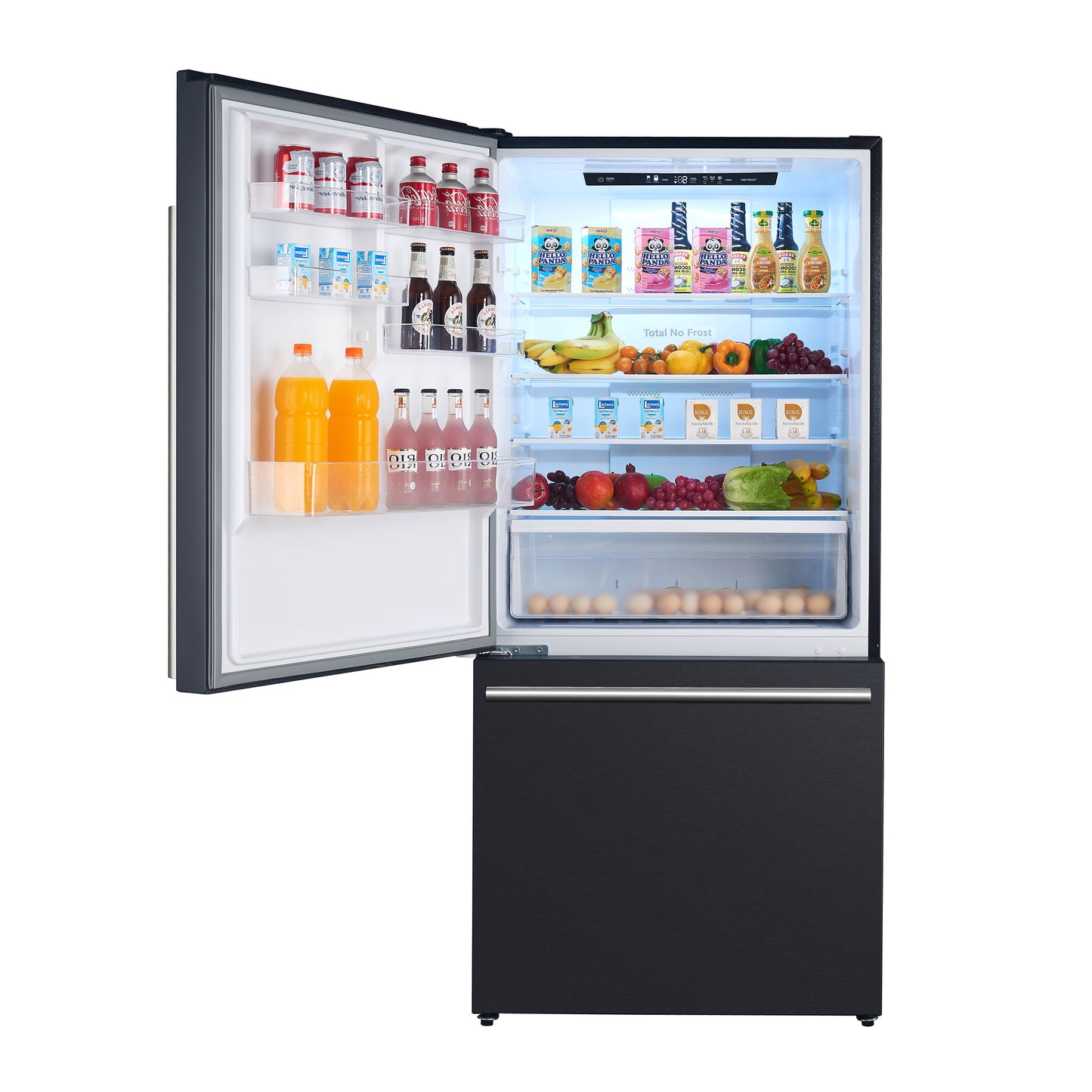 Forno Milano Espresso Réfrigérateur-congélateur bas noir 31 pouces, 17.2 Cu. Ft., écoénergétique, sans givre, machine à glaçons intégrée - Forno Appliances