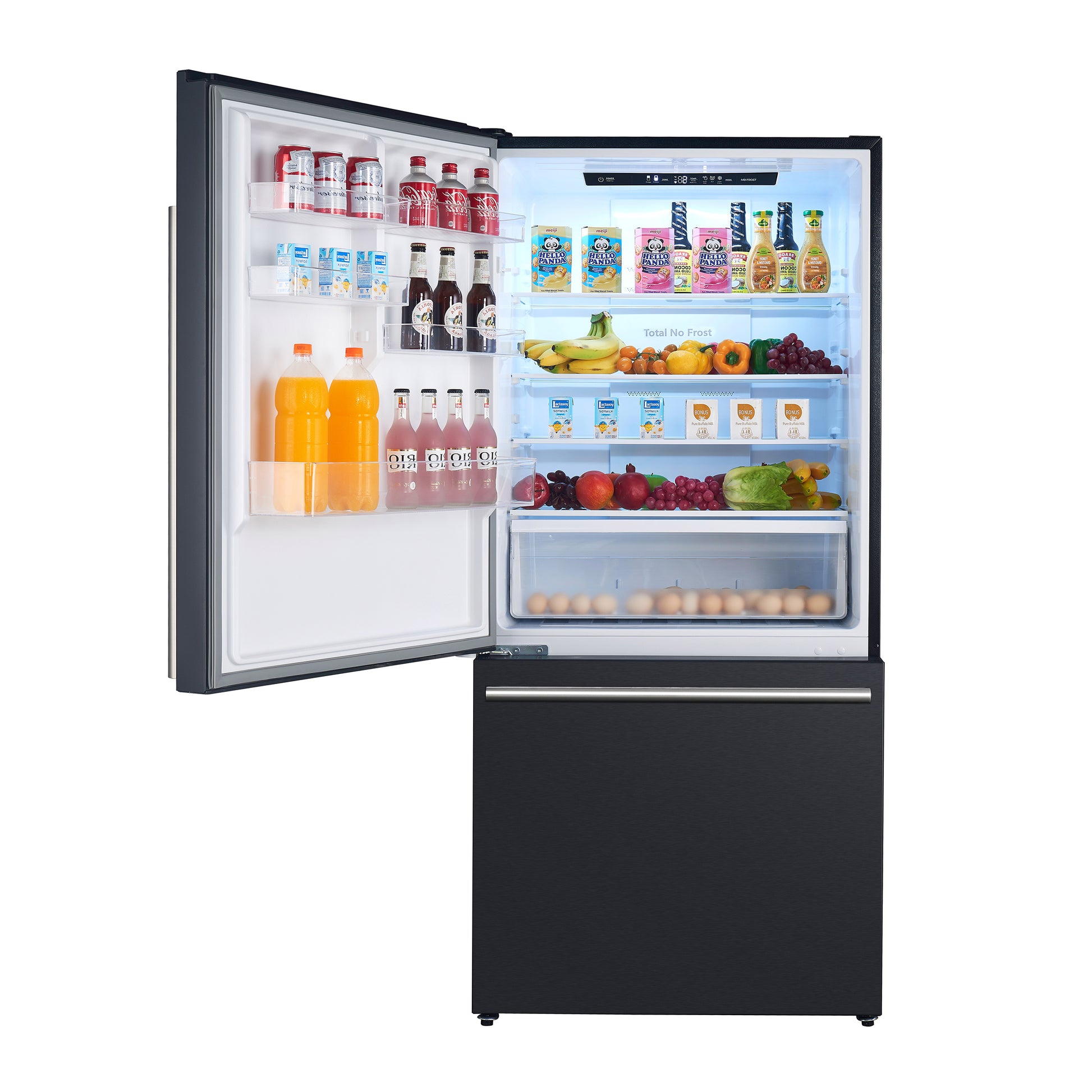 Forno Milano Espresso Réfrigérateur-congélateur bas noir 31 pouces, 17.2 Cu. Ft., écoénergétique, sans givre, machine à glaçons intégrée - Forno Appliances