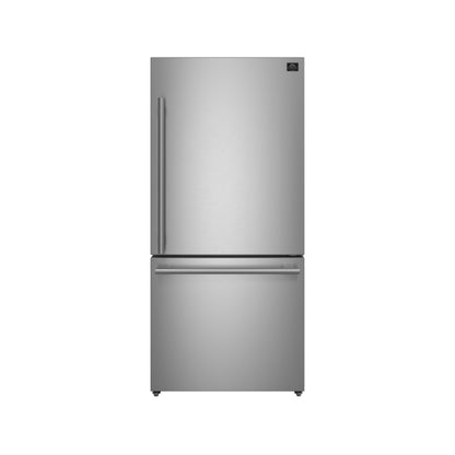 FORNO 2-Piece SS Kitchen Bundle - 36" Electric Range and 31" Bottom Freezer Refrigerator - Forno Appliances