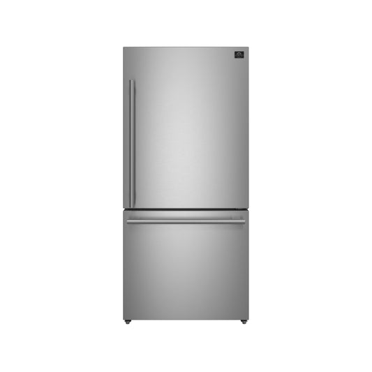 FORNO 2-Piece SS Kitchen Bundle - 36" Electric Range and 31" Bottom Freezer Refrigerator - Forno Appliances