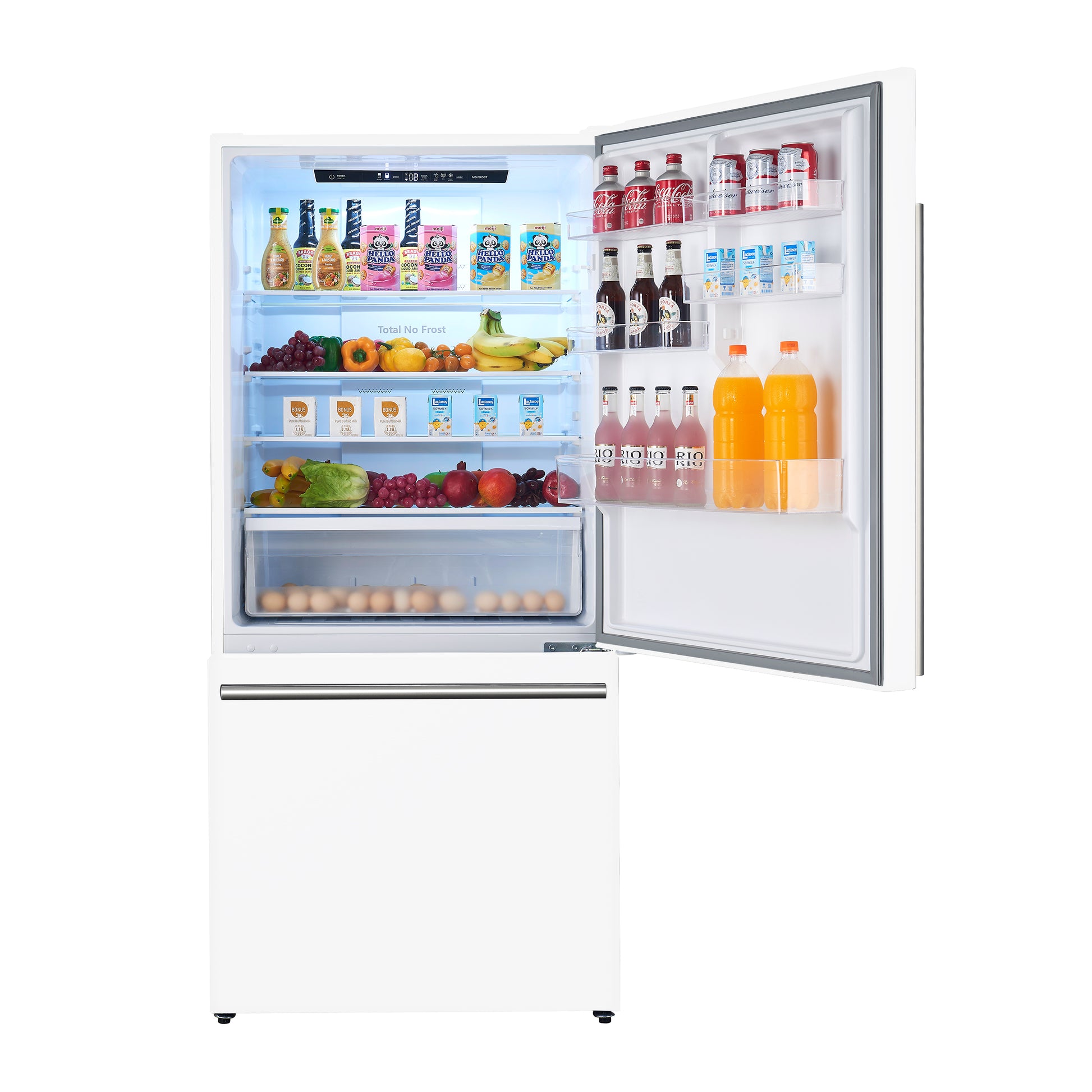 Forno Milano Espresso 31-Inch Bottom Freezer Refrigerator, White, 17.2 cu.ft Capacity, Energy Efficient - Forno Appliances