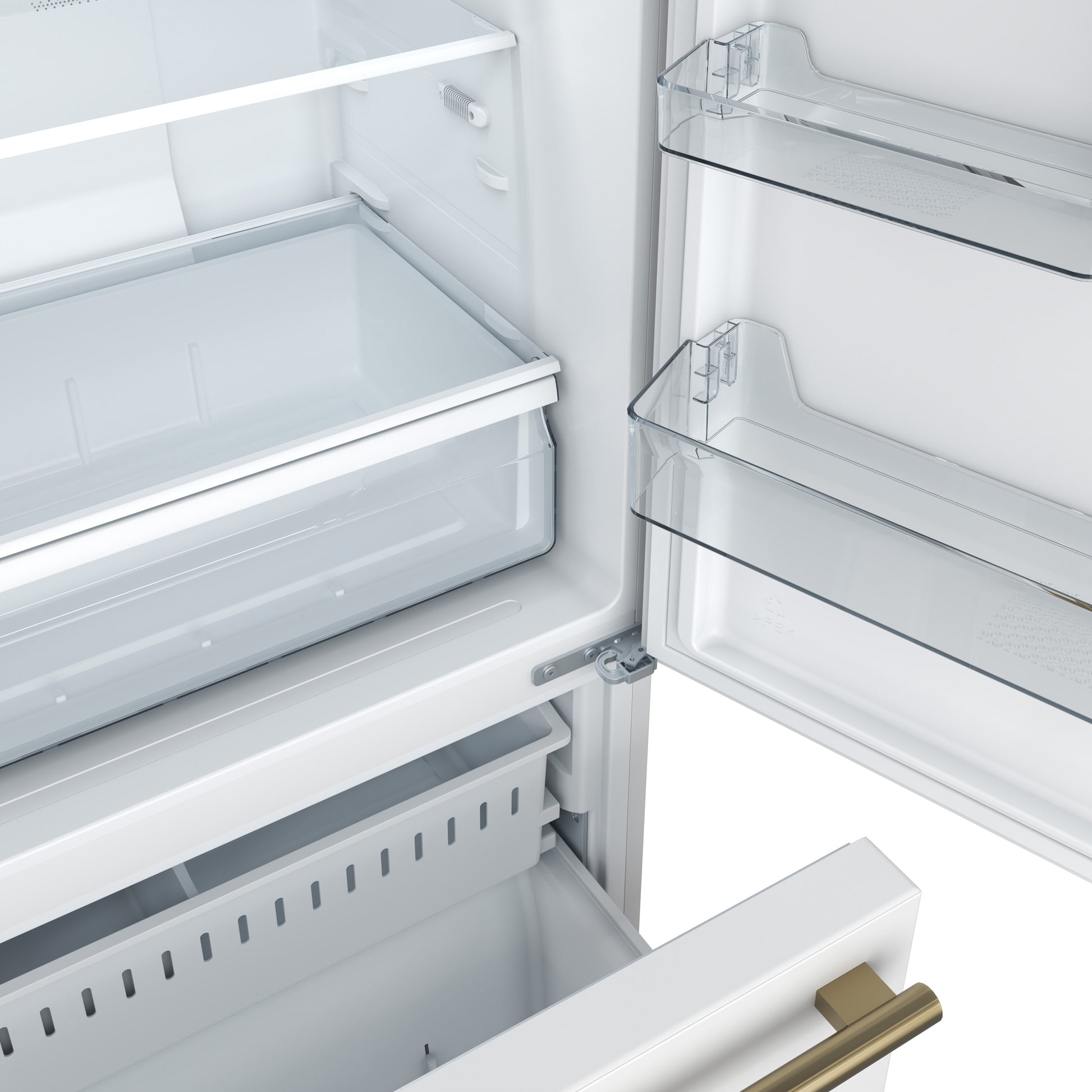 Forno Milano 2-Piece 62-Inch Freestanding Dual Bottom Freezer Refrigerator, White – 34.4 cu.ft, Touch Control, Ice Maker - Forno Appliances
