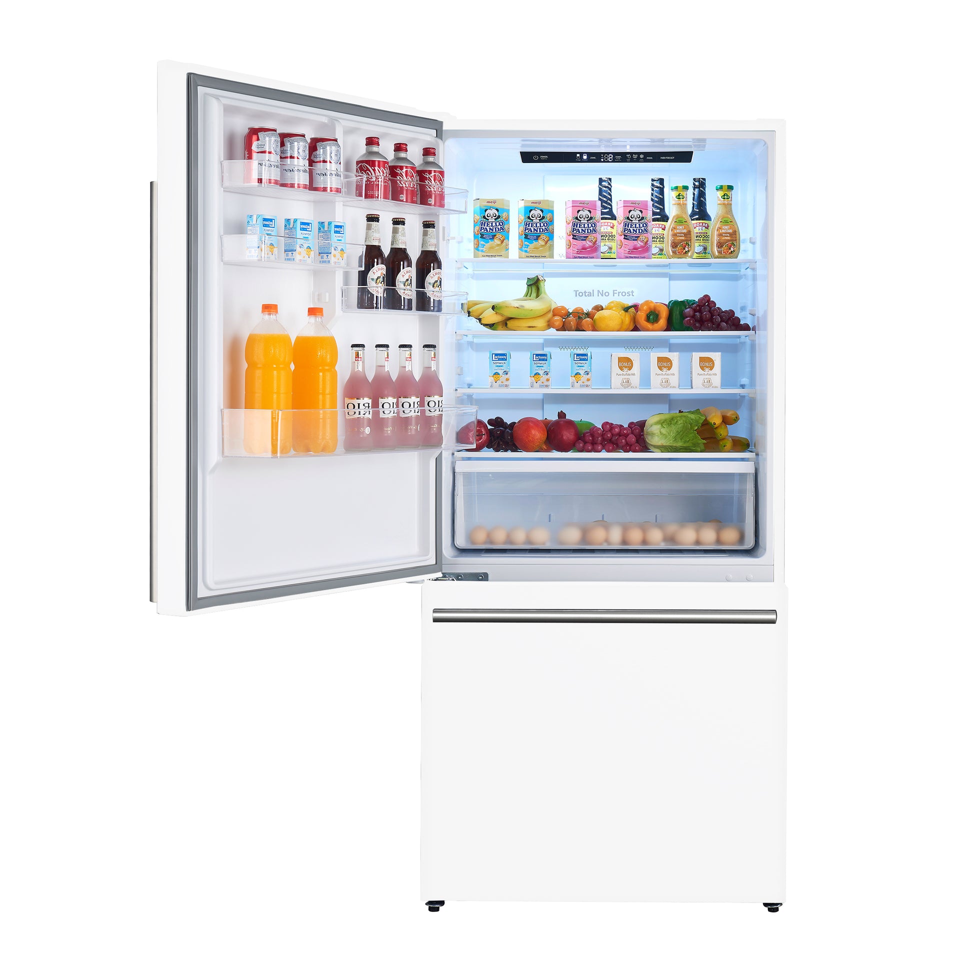 Forno Milano 2-Piece 62-Inch Freestanding Dual Bottom Freezer Refrigerator, White – 34.4 cu.ft, Touch Control, Ice Maker - Forno Appliances