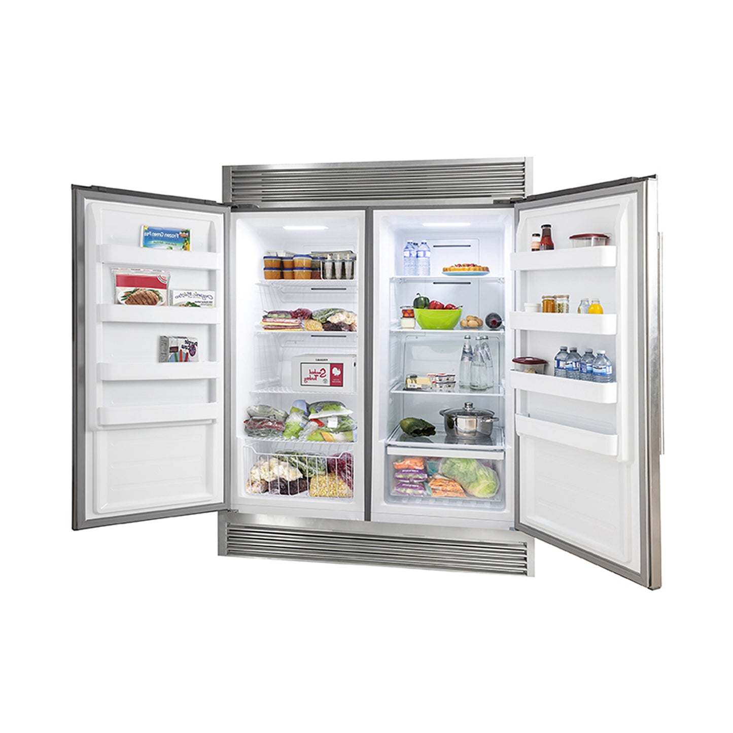 Forno Rizzuto Ensemble réfrigérateur/congélateur convertible 56 pouces, capacité totale 27,6 pi³, grille décorative, certifié ENERGY STAR - Forno Appliances