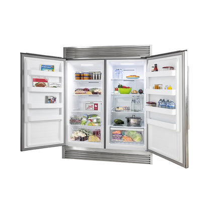 Forno Rizzuto Ensemble réfrigérateur/congélateur convertible 56 pouces, capacité totale 27,6 pi³, grille décorative, certifié ENERGY STAR - Forno Appliances