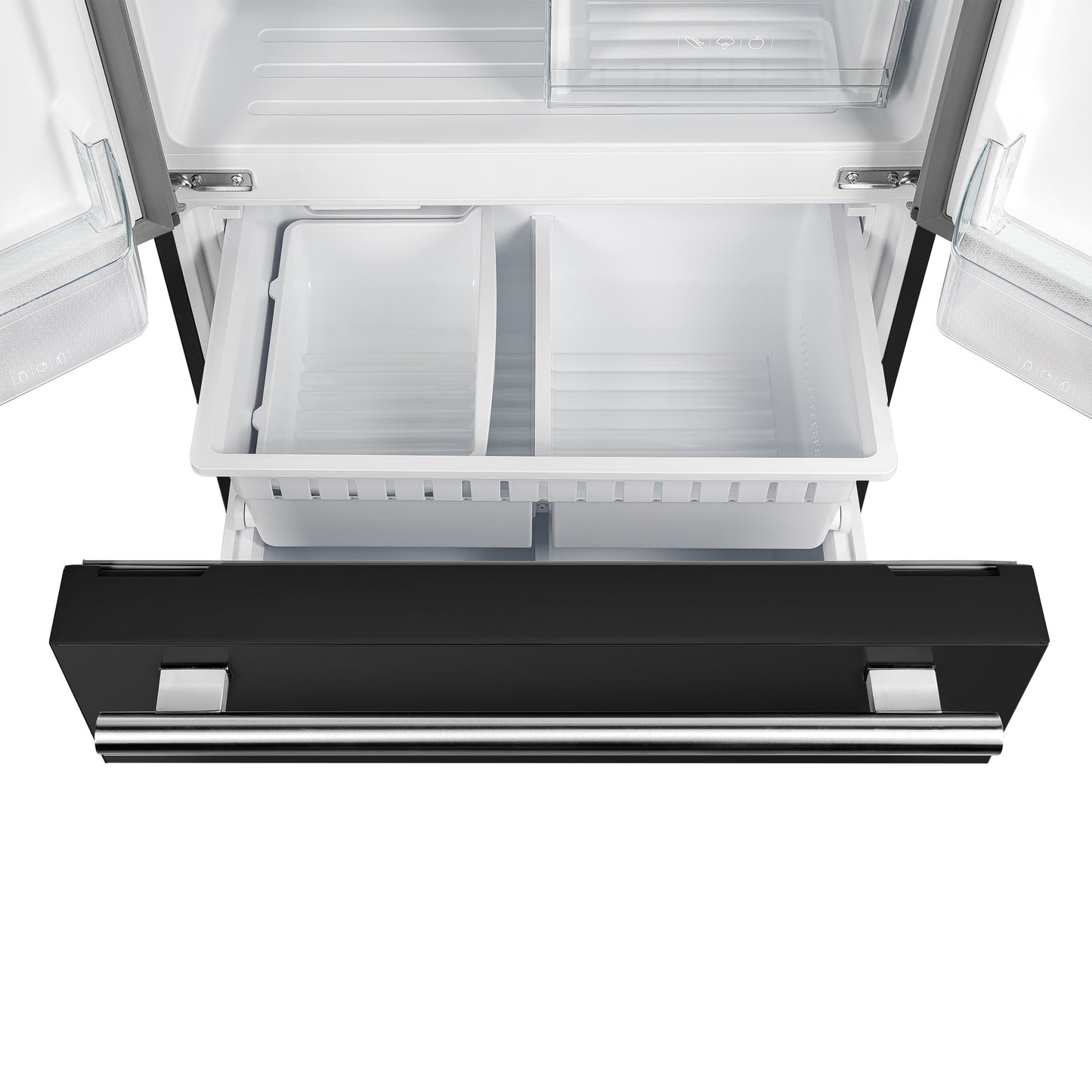 FORNO 2-Piece Black Kitchen Bundle - 30" Electric Range and 31" Bottom Freezer Refrigerator - Forno Appliances