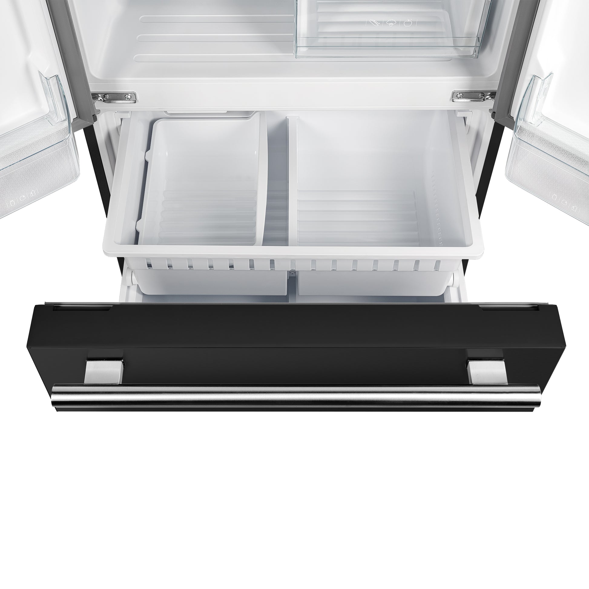 FORNO 2-Piece Black Kitchen Bundle - 30" Electric Range and 31" Bottom Freezer Refrigerator - Forno Appliances