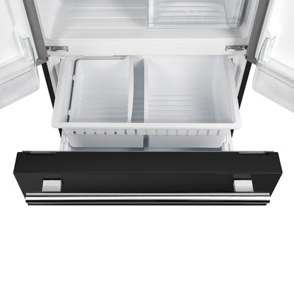 FORNO 2-Piece Black Kitchen Bundle - 30" Electric Range and 31" Bottom Freezer Refrigerator - Forno Appliances