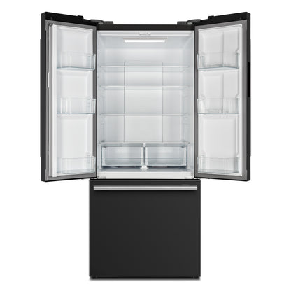 FORNO 2-Piece Black Kitchen Bundle - 30" Electric Range and 31" Bottom Freezer Refrigerator - Forno Appliances