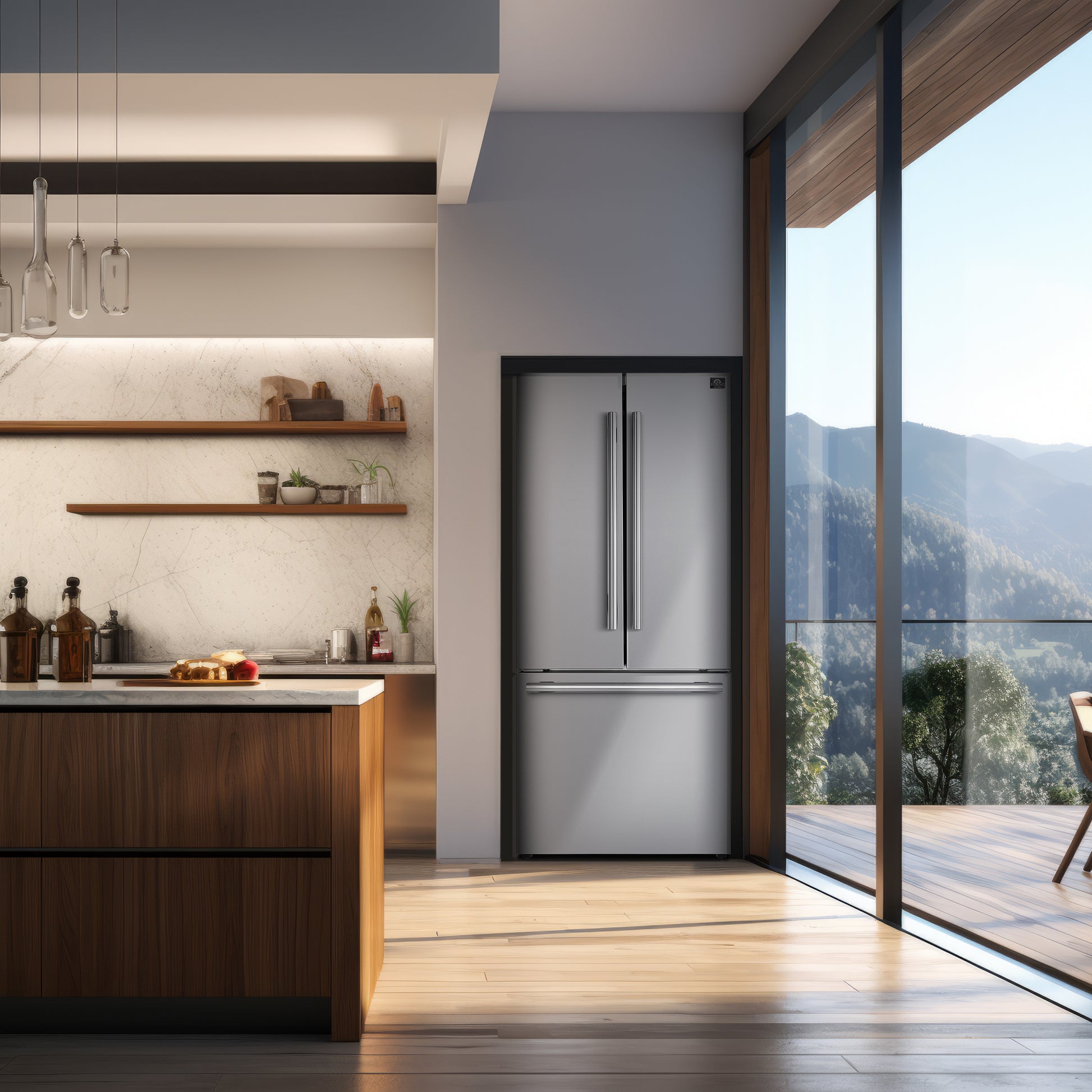 FORNO Premium 2-Piece Kitchen Bundle -Giovanni 30-inch Gas Range Stainless Steel, Forno Gallipoli 30" French Door Refrigerator with Bottom Freezer 17.5 cu. ft Capacity - FBDL-020-01CAUS - Forno Appliances