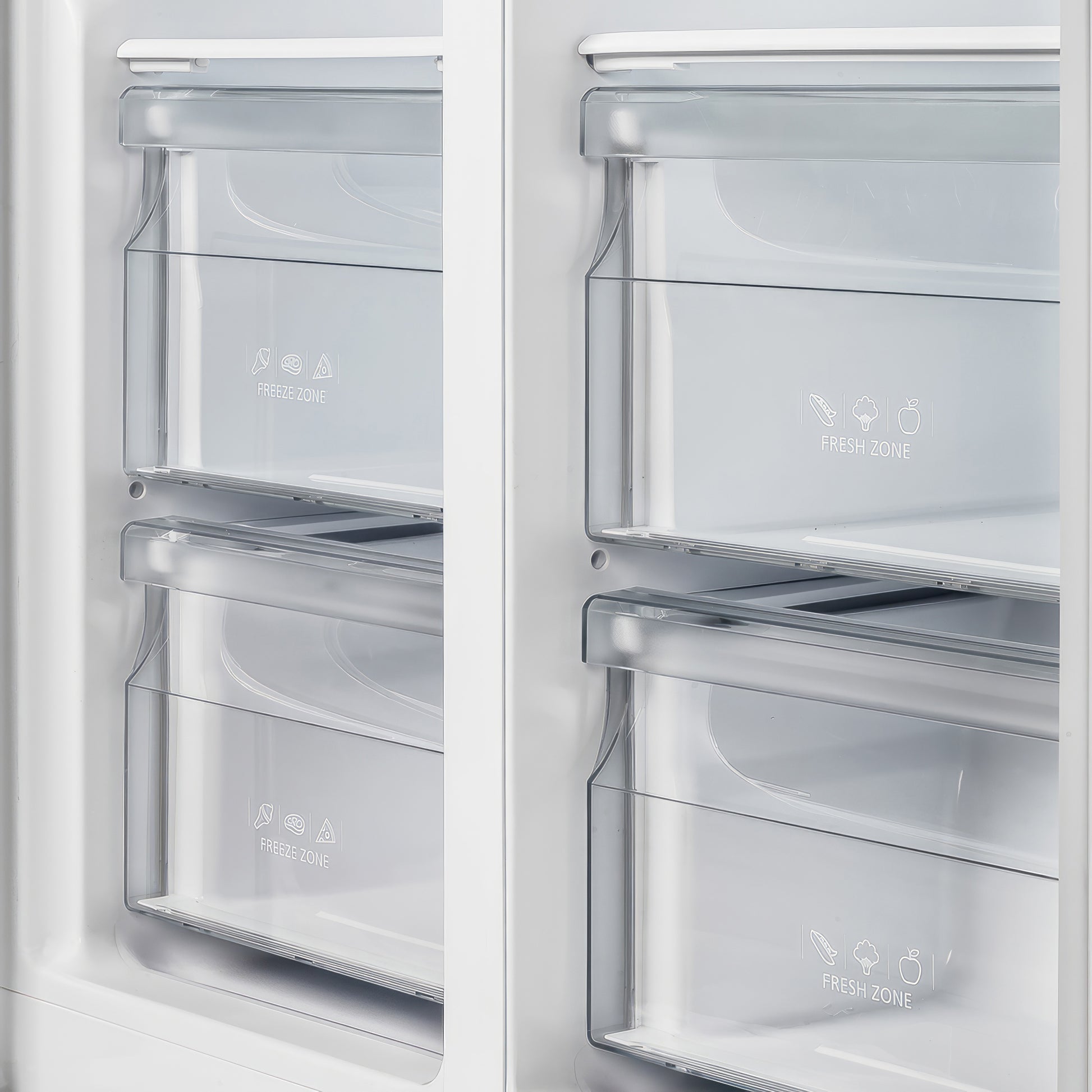 Forno Salerno 33-Inch Side-by-Side Stainless Steel Refrigerator, 15.6 cu.ft, ENERGY STAR Certified - Forno Appliances