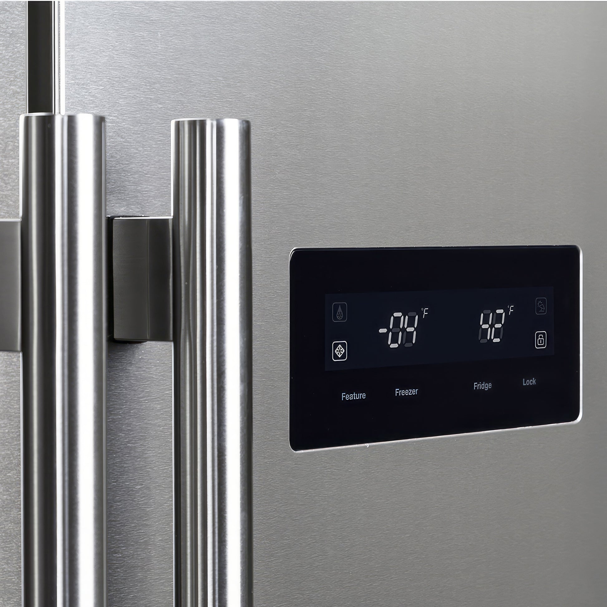 Forno Salerno 33-Inch Side-by-Side Stainless Steel Refrigerator, 15.6 cu.ft, ENERGY STAR Certified - Forno Appliances