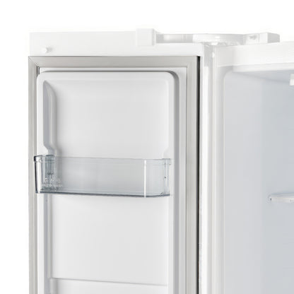 Forno Salerno Espresso 33-Inch White Side-by-Side Refrigerator, 15.6 Cu. Ft., Energy-Efficient, No Frost, Modern Design - Forno Appliances