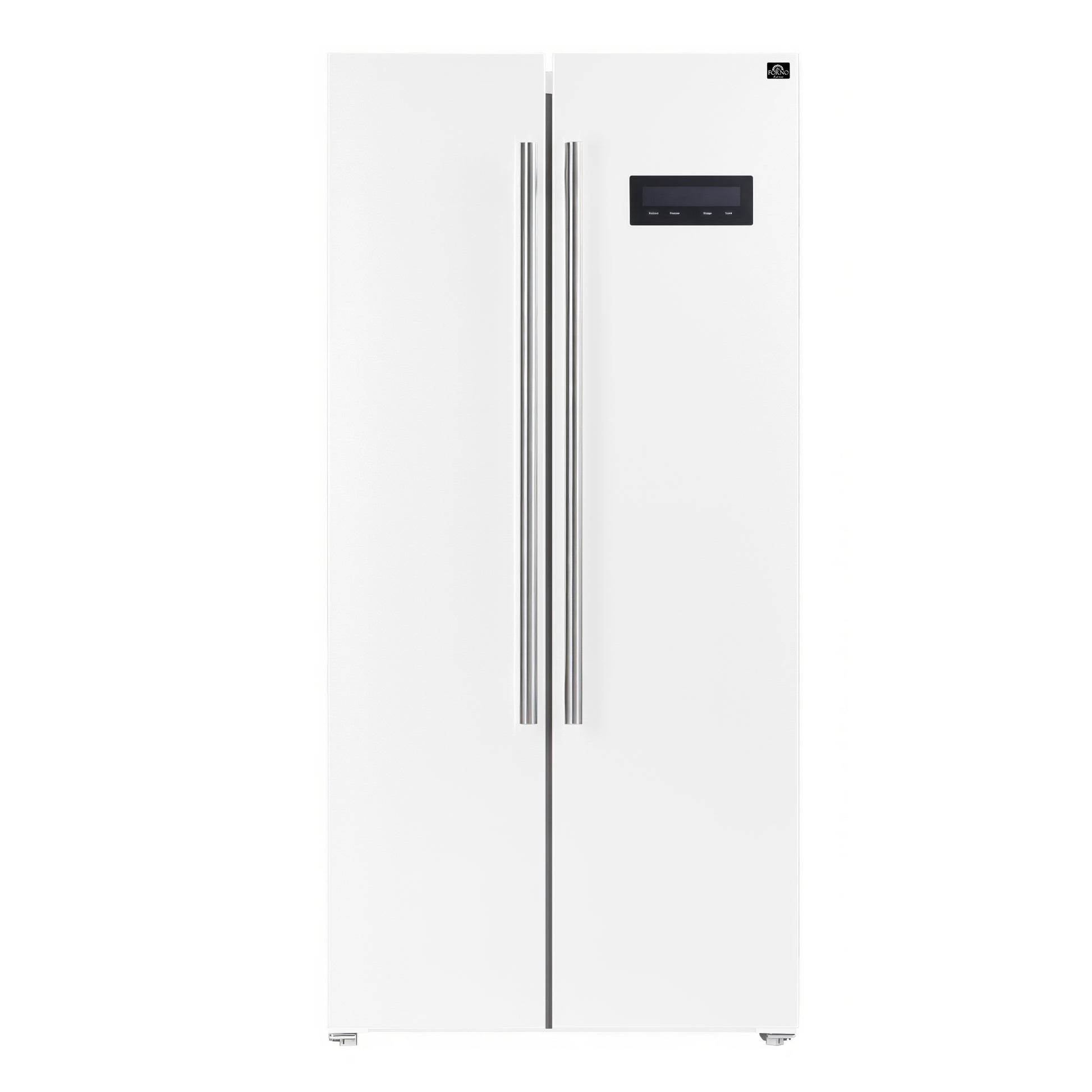 Forno Salerno Espresso 33-Inch White Side-by-Side Refrigerator, 15.6 Cu. Ft., Energy-Efficient, No Frost, Modern Design - Forno Appliances